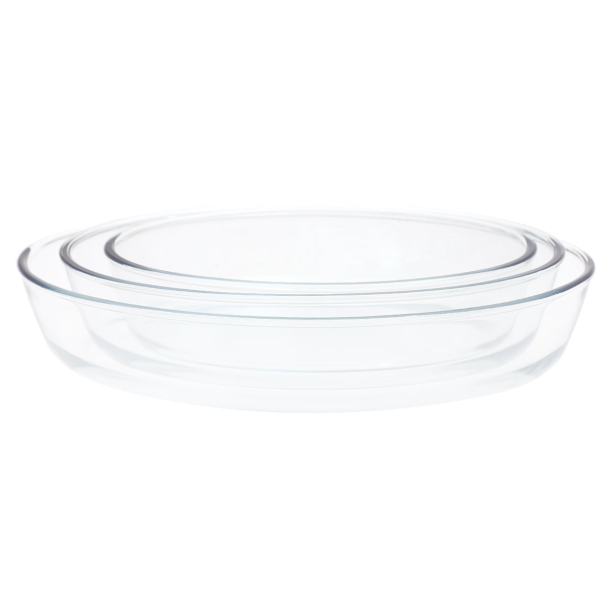 3-Piece Glass Baking Pan Set Ð 1.6L, 2.4L, 3L Oven-Safe Dishes