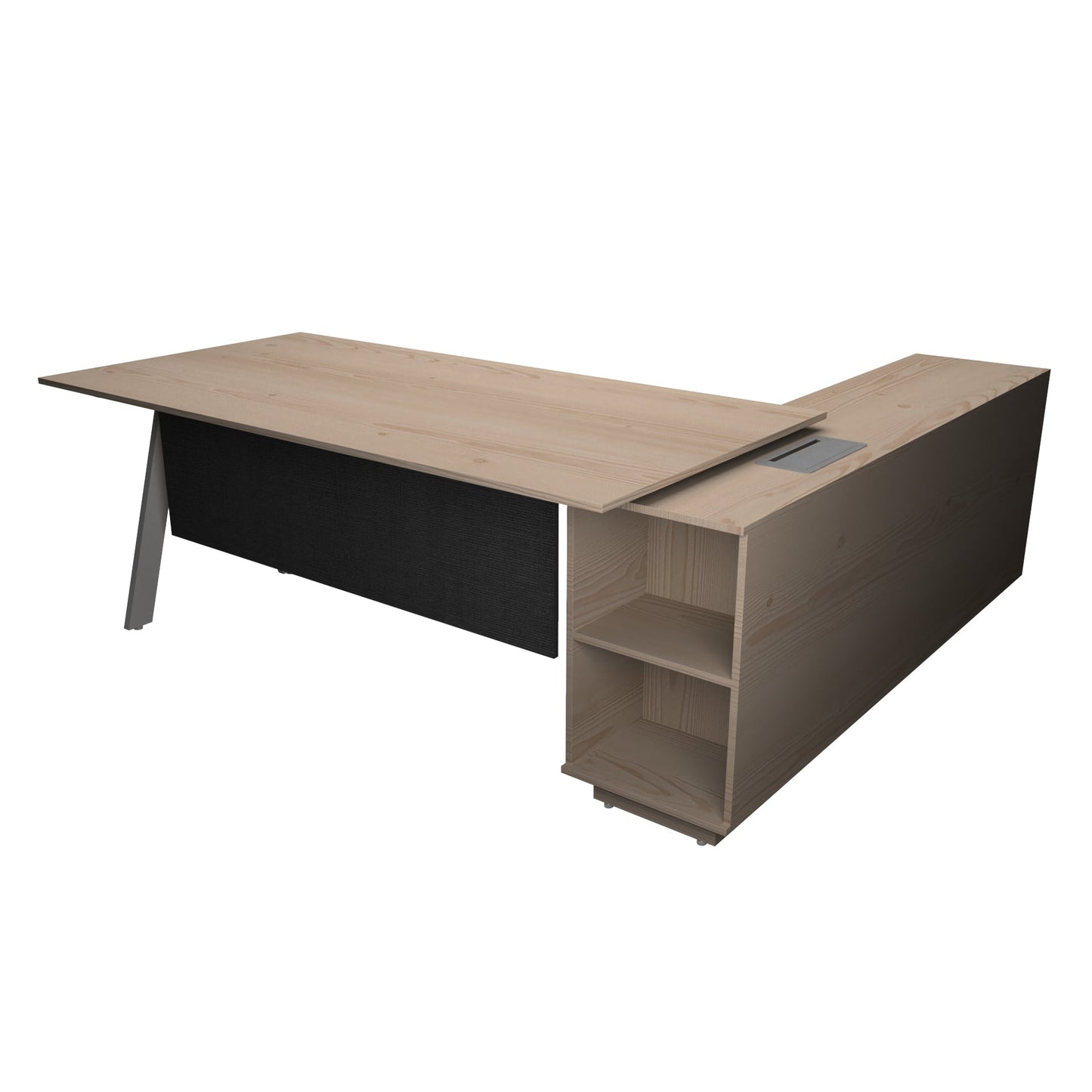 Office Furniture - Executive Table with Side Rack - DYNAMIC SERIES