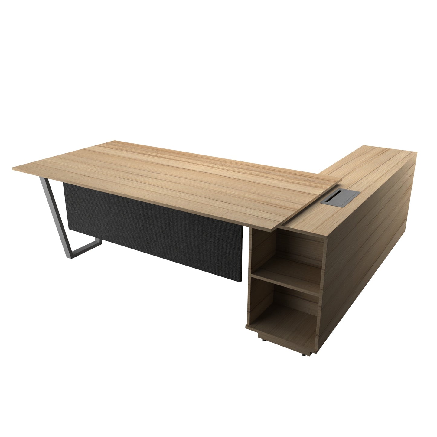 Office Furniture - Executive Table with Side Rack - LAZO SERIES
