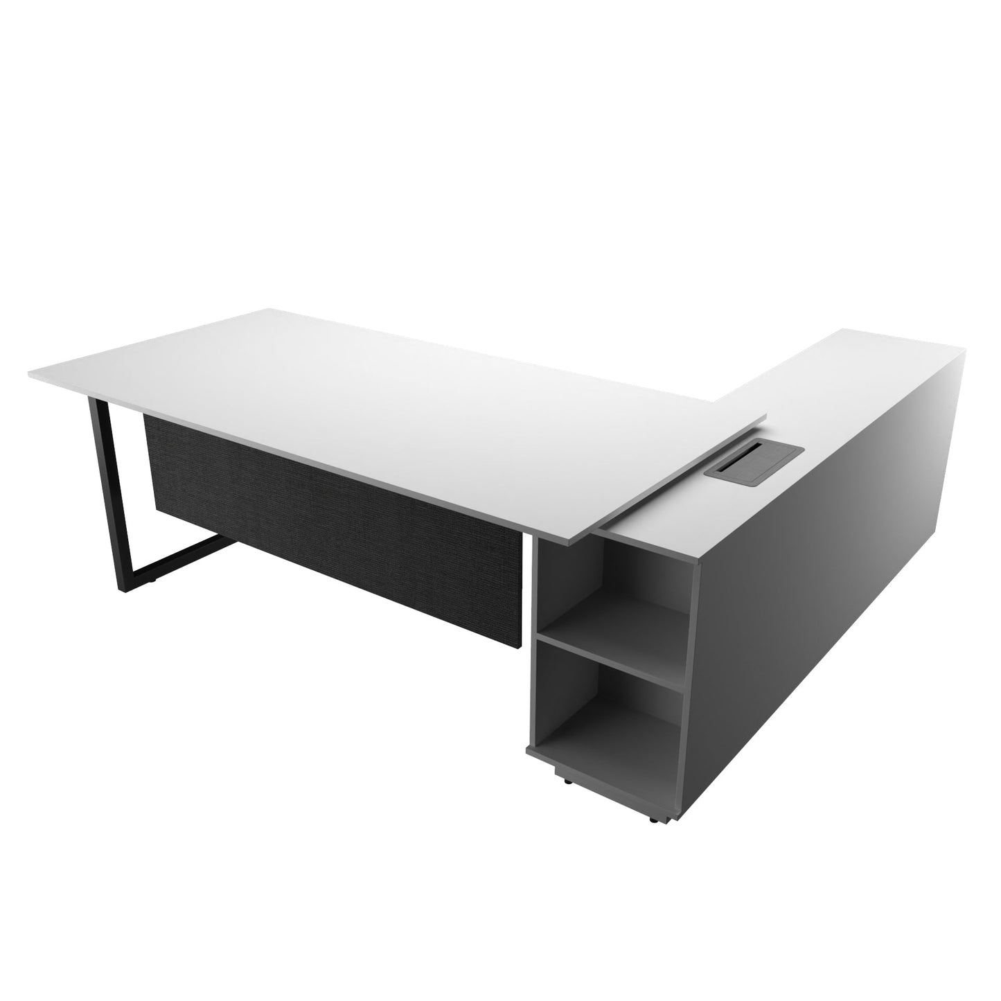 Office Furniture - Executive Table with Side Rack - PLEIN SERIES