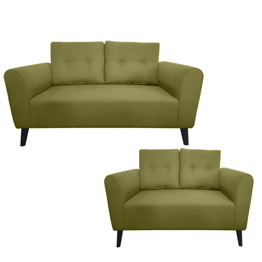 Rovak Sofa Set Bundle (3+2 seater) Green