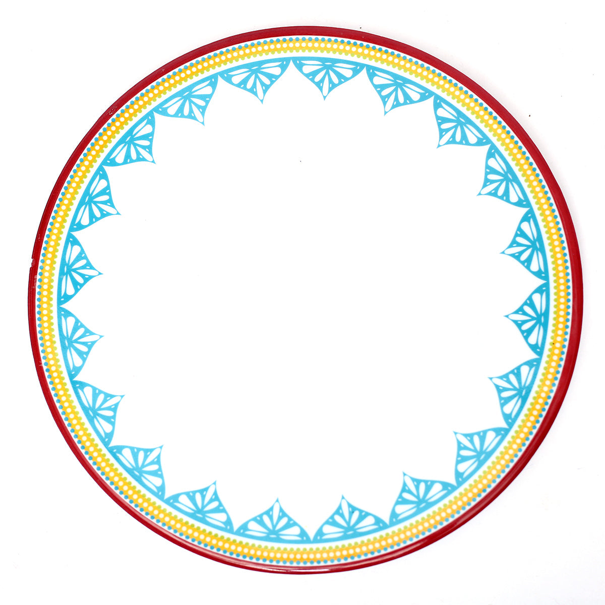 Festive Red Melamine Dinner Plate