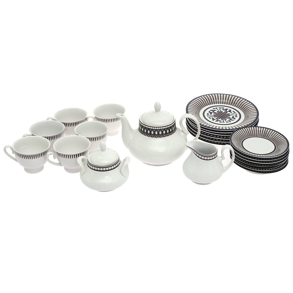 23Pcs Tea Set (Diamond Grey)