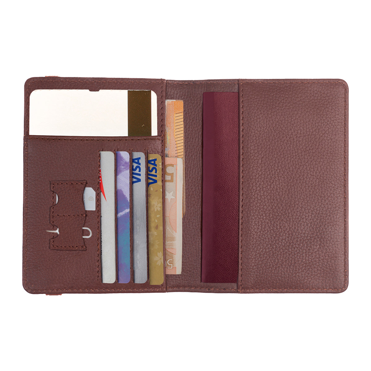Agent Travel Wallet Granite Brown