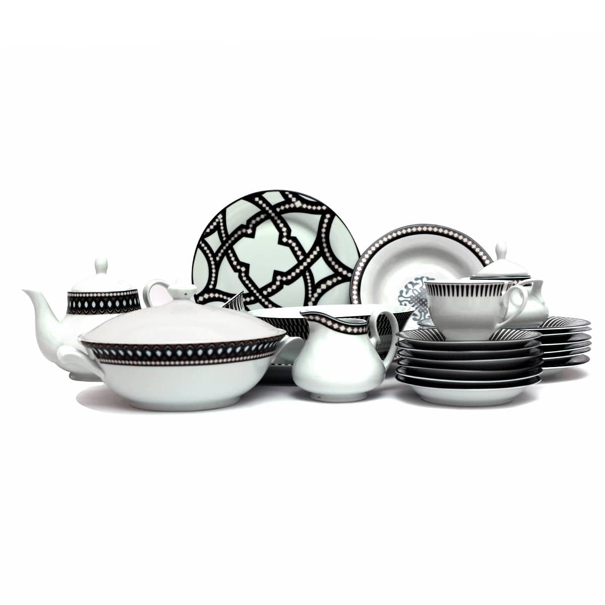 45Pcs Dinner Set (Diamond Grey)