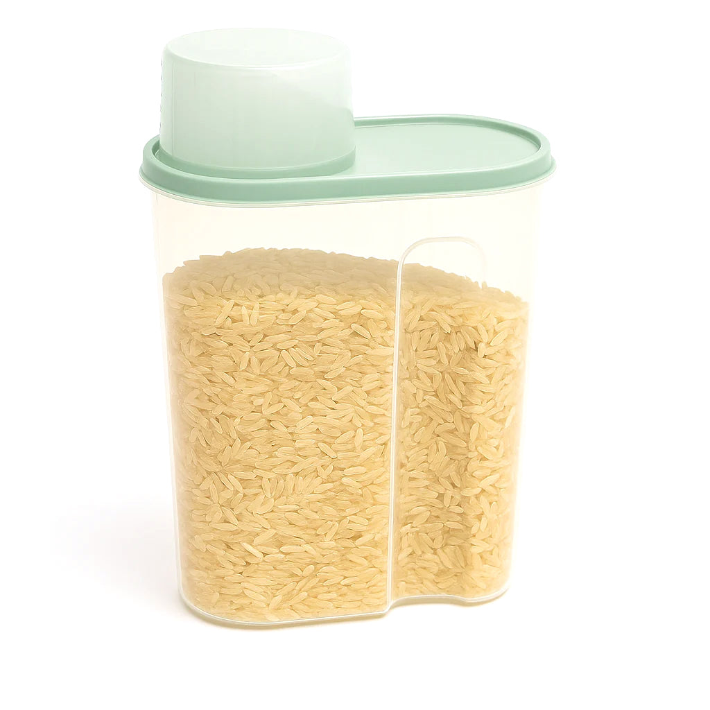 Large Airtight Cereal Jar Ð Big Food Storage Container with Measuring Cap