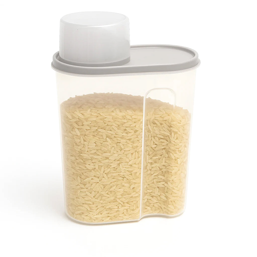 Large Airtight Cereal Jar Ð Big Food Storage Container with Measuring Cap