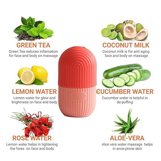 Ice Roller Face Massager – Reduces Puffiness, Shrinks Pores & Fades Dark Circles