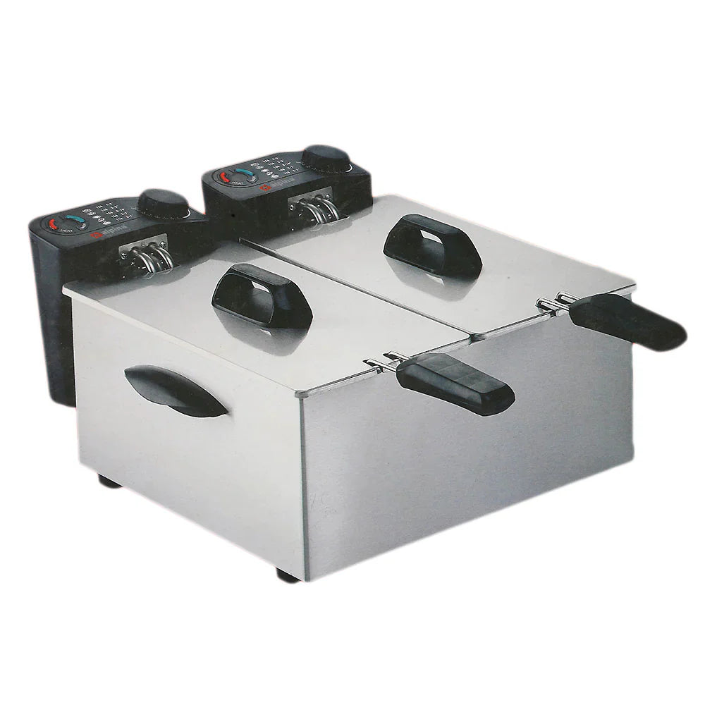 SS.Deep Fryer Twin Bowl F-4008 - Alpina