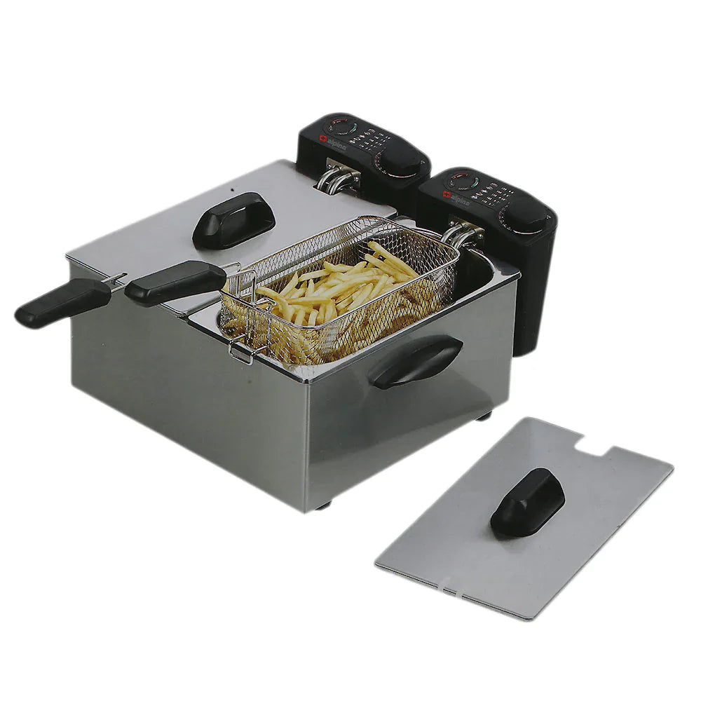 SS.Deep Fryer Twin Bowl F-4008 - Alpina