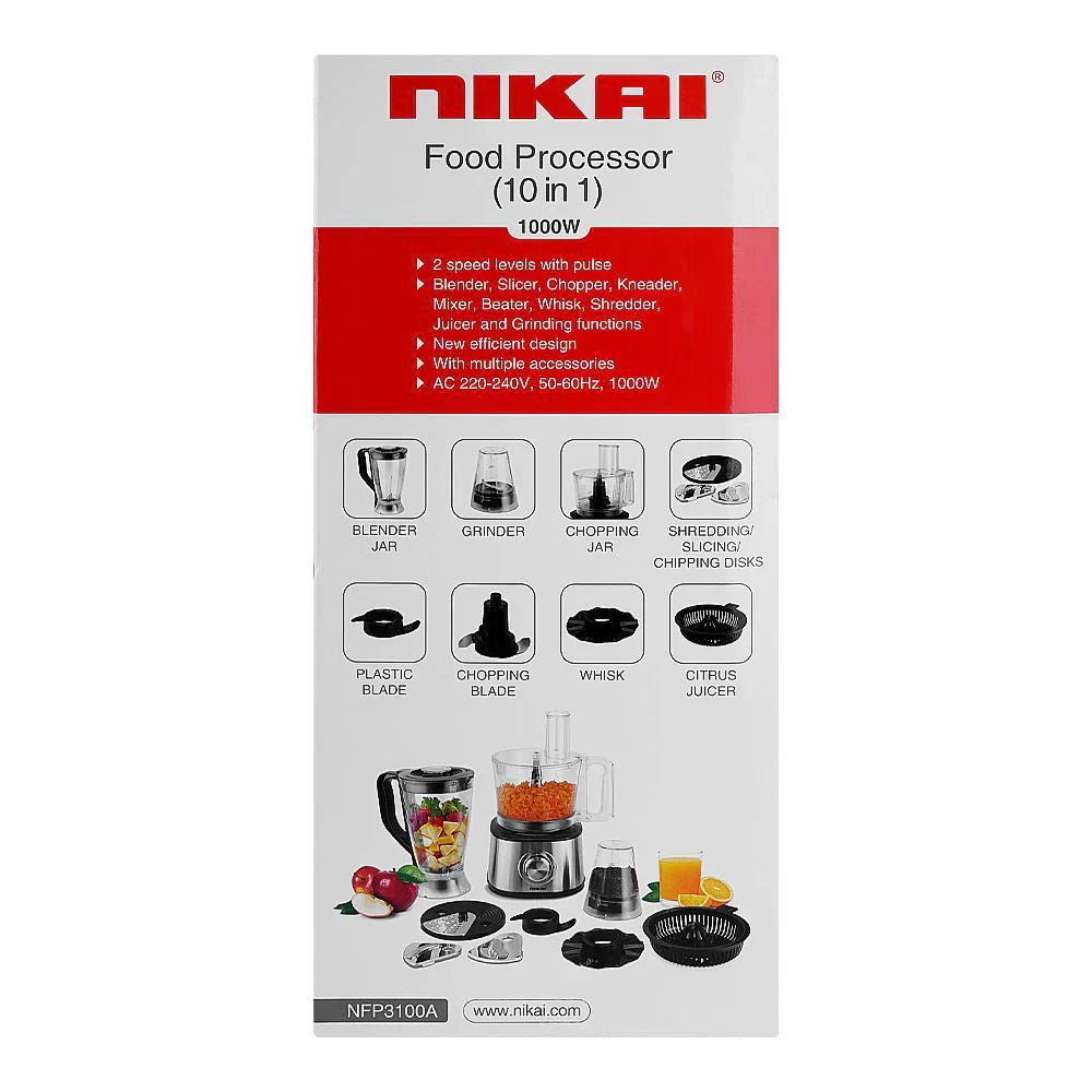 Nikai Food Processor 10In1 NFP3100A