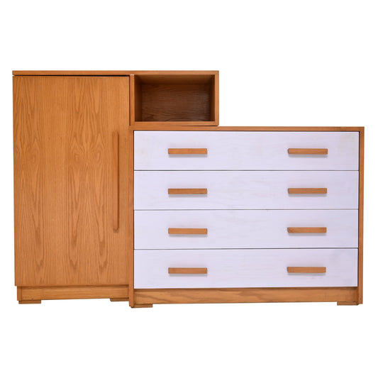 Rubic Chest of Drawers with Cabinet Ð Dual-Tone Storage Solution