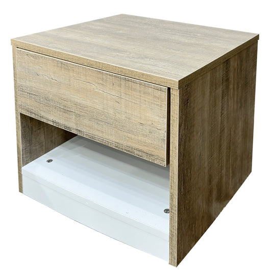 Mike Side Table Ð Minimalist Wooden Finish with Storage Shelf