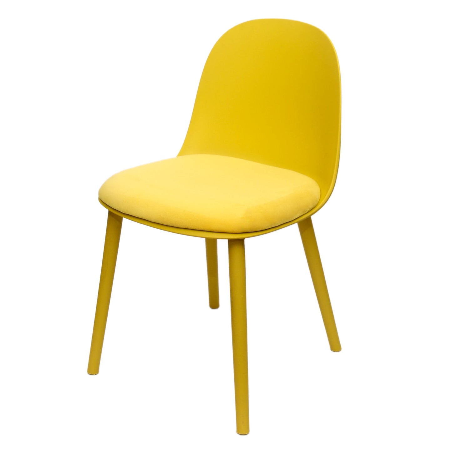 Sora Dining Chair Ð Modern Molded Seat with Cushion (Pink, Grey, White, Black, Yellow)
