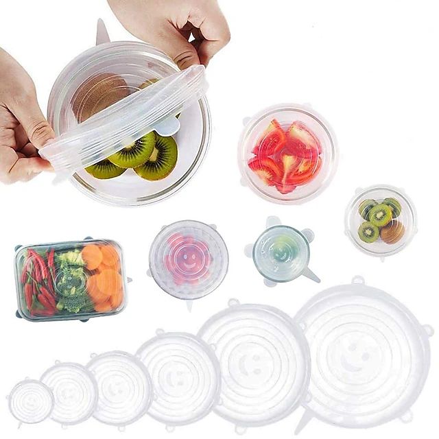 Reusable Silicone Stretch Lids – Set of 6 | BPA-Free, Leak-Proof