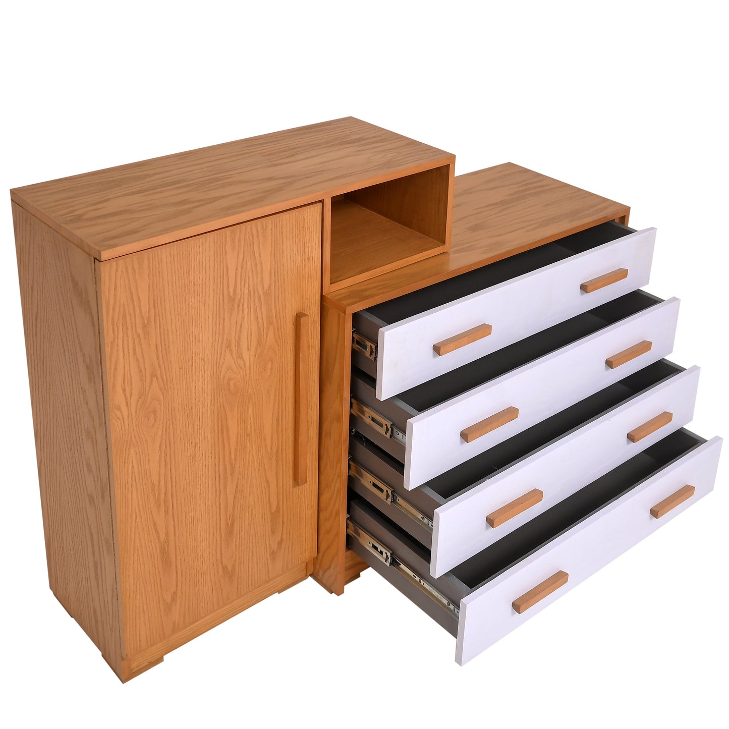 Rubic Chest of Drawers with Cabinet Ð Dual-Tone Storage Solution