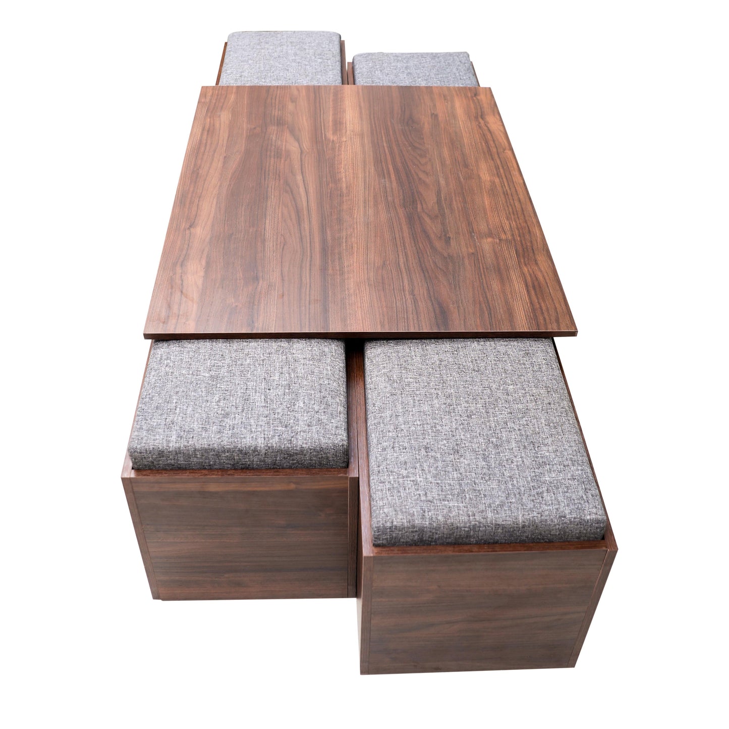 Demon Coffee Table (Wooden Top) with 04 Puffy