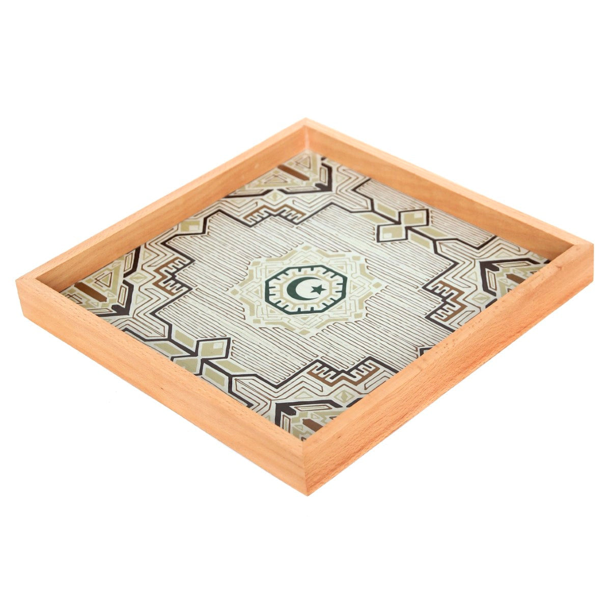 Marzipan Wooden Serving Tray Ð 13x13 Inch Decorative Square Tray