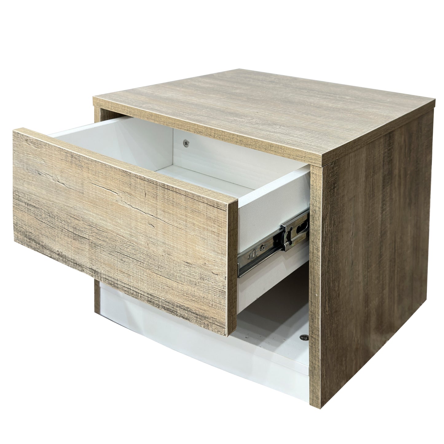 Mike Side Table Ð Minimalist Wooden Finish with Storage Shelf