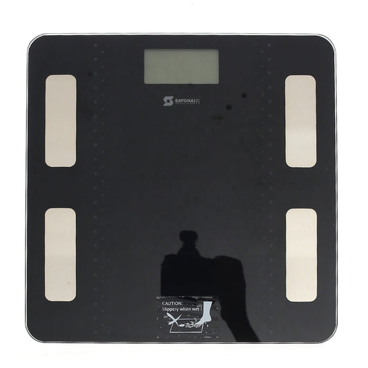 SAYONA SY2330 Digital Bath Scale Ð Precision Body Weight Scale with Sleek Black Glass Design