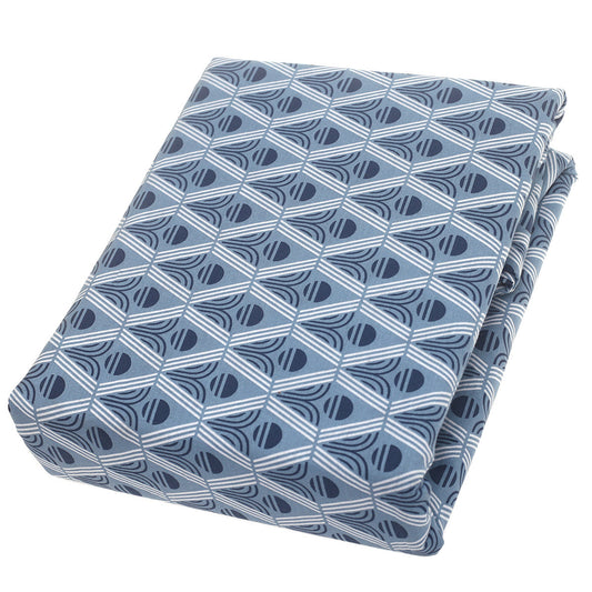 Blue Patterns Double Quilt Cover 90x96" Cotton