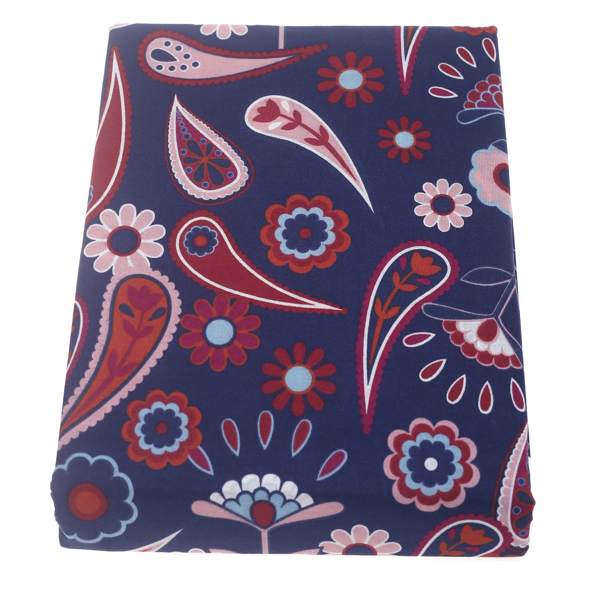 Double Bed Sheet Cotton Blue & White 96X102" Rotary Printing