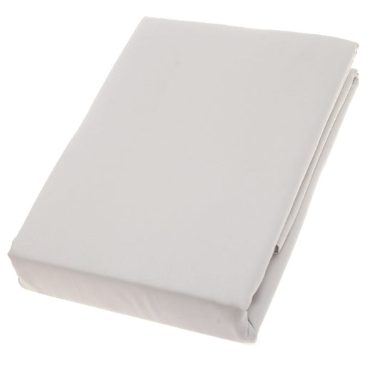 Double Bed Sheet Satin Light Grey 96X102" Dyed