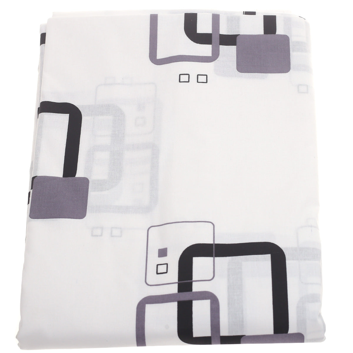 Grey & Black Geometric Double Bed Sheet 90x100"