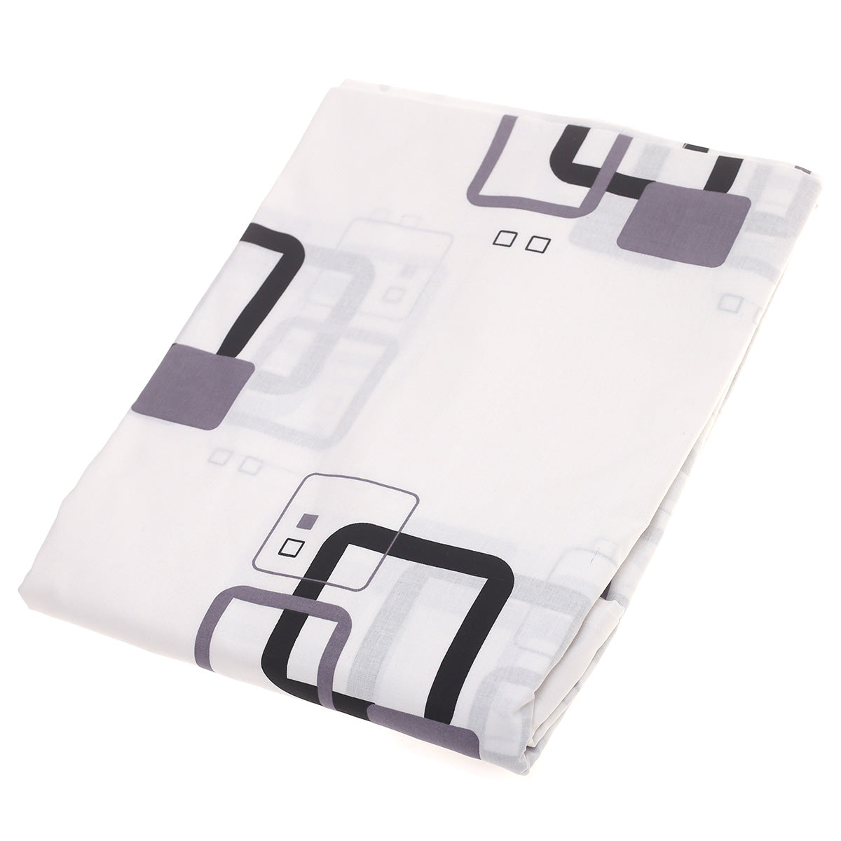 Grey & Black Geometric Double Bed Sheet 90x100"