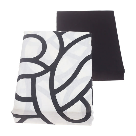 Black Geometric Double Bed Sheet Set Ð 6 Piece Bedding Collection