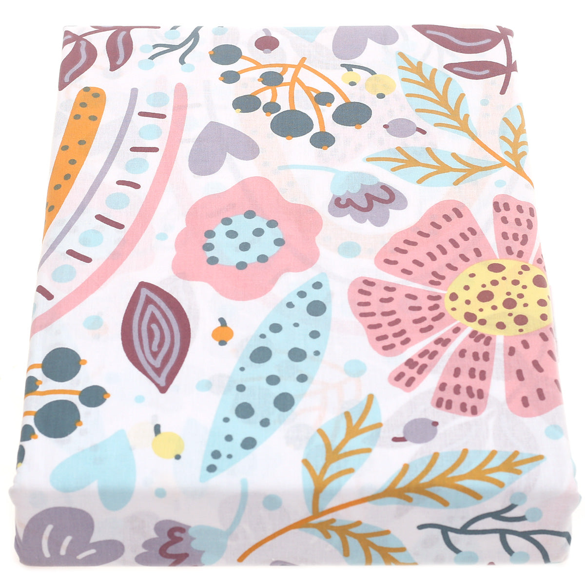 Flora Gum Double Bed Sheet Ð 96x102" | 100% Cotton Comfort