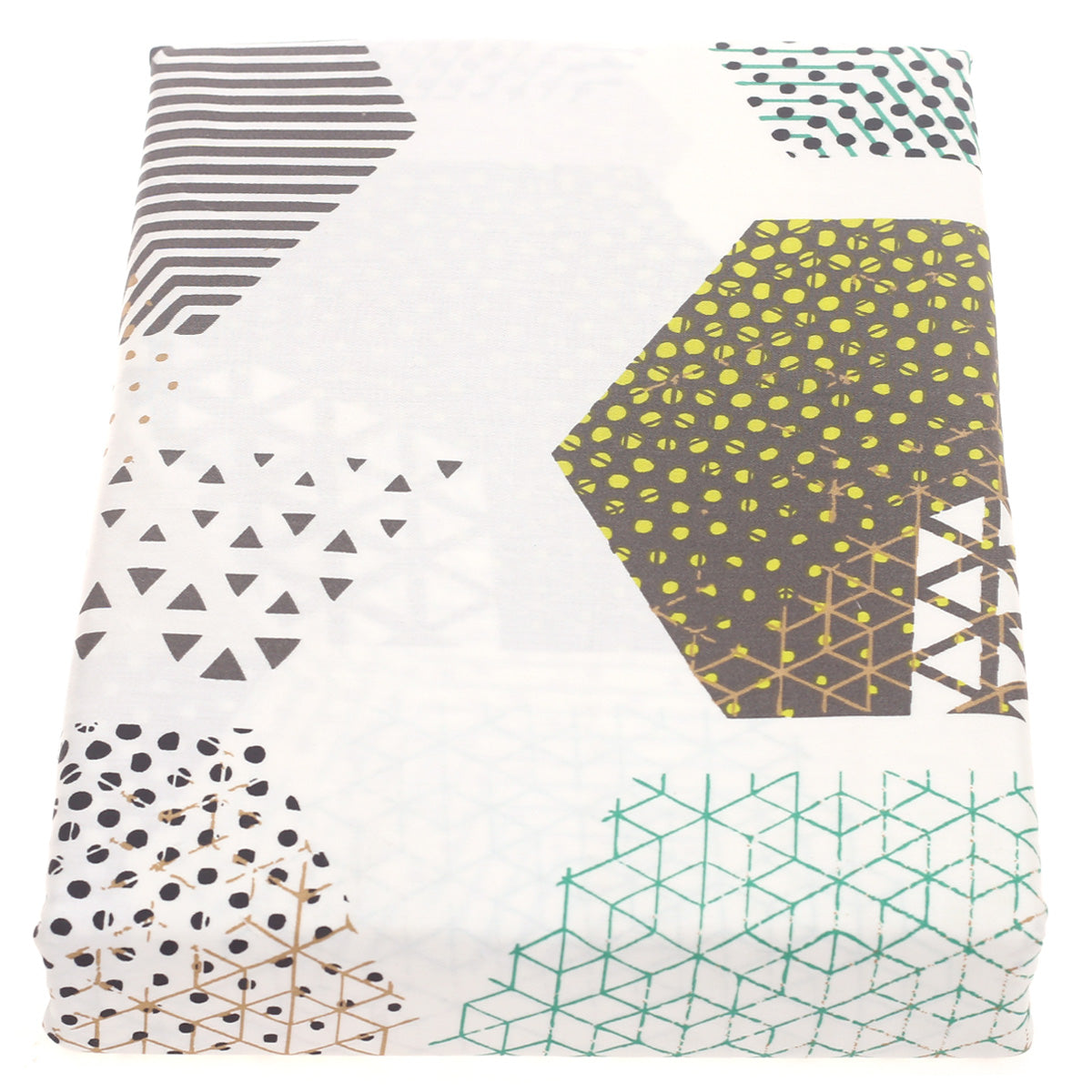 Geometric Textures Double Bed Sheet Ð 96x102" | Satin Finish