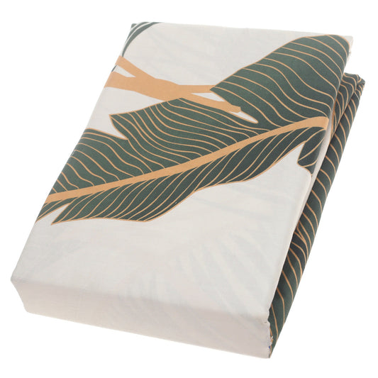 Green Leafy Double Bed Sheet Ð 96x102" | Satin Finish