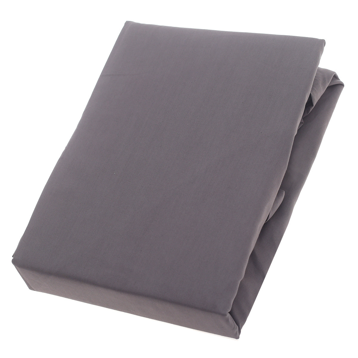 Grey Double Fitted Sheet Ð 72x78" | Percale Cotton