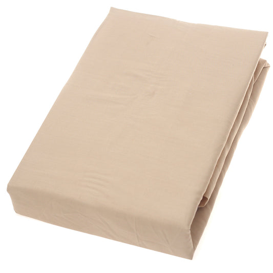 Khaki Double Fitted Sheet Ð 72x78" | Percale Cotton