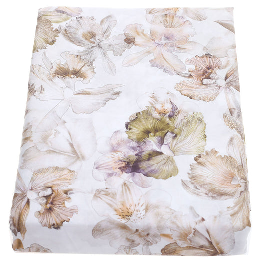 Neutral Florals Double Bed Sheet Ð 96x102" | Satin Finish