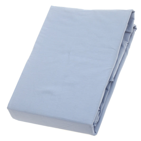 Sky Blue Double Fitted Sheet Ð 72x78" | Percale Cotton
