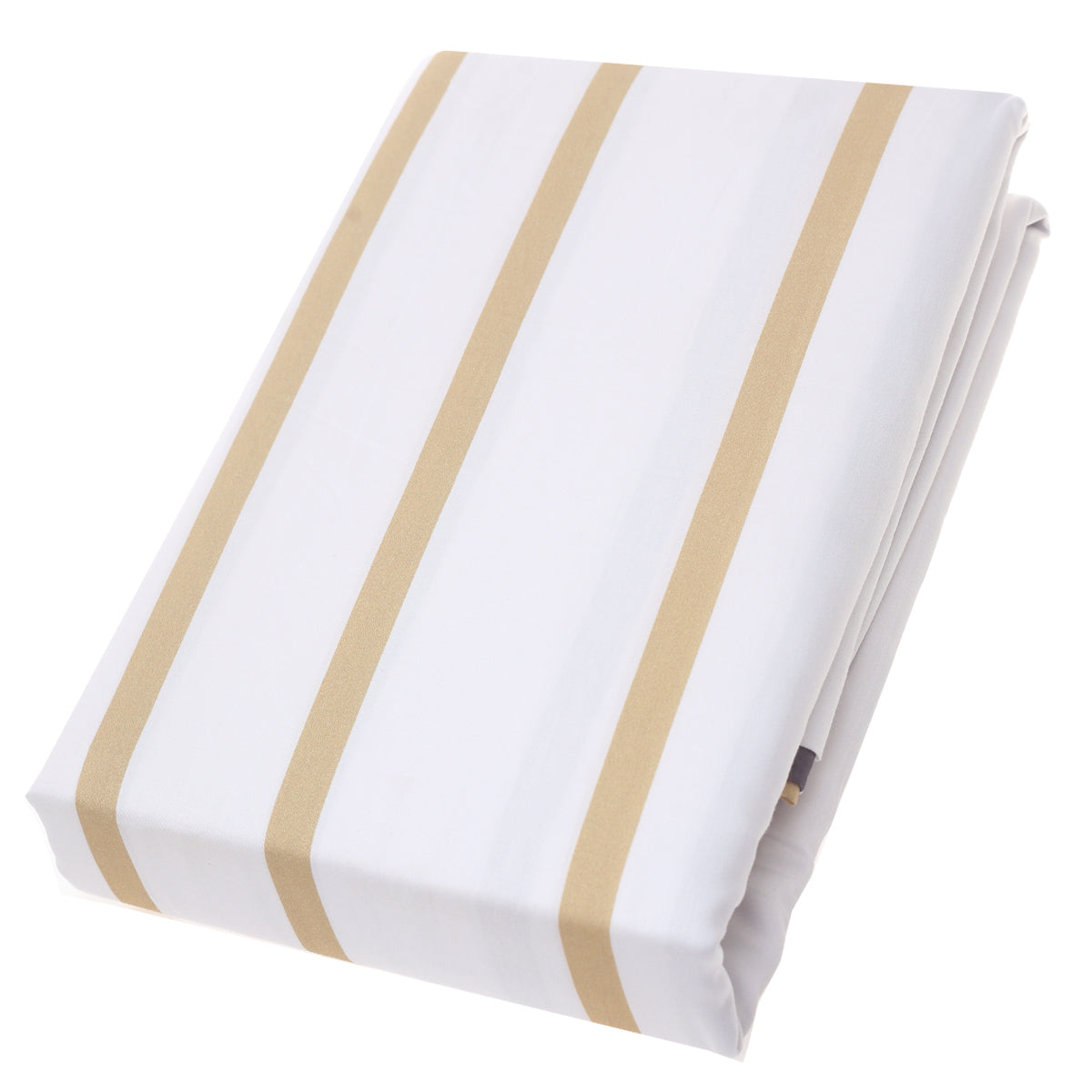 White & Black Stripe Double Bed Sheet Ð 96x102" | Satin Finish