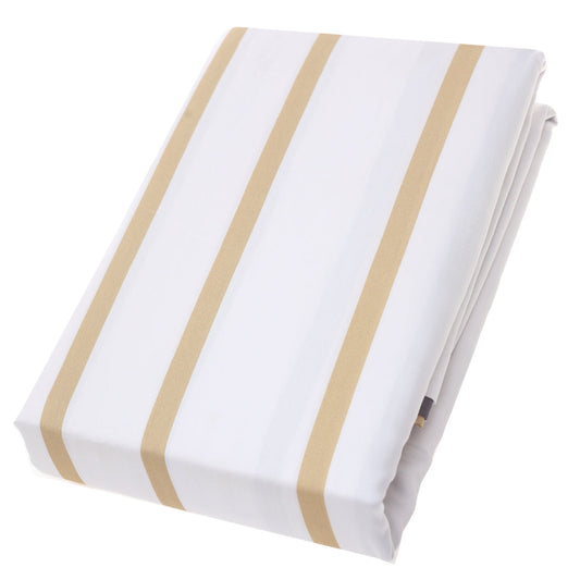 White & Black Stripe Double Bed Sheet Ð 96x102" | Satin Finish