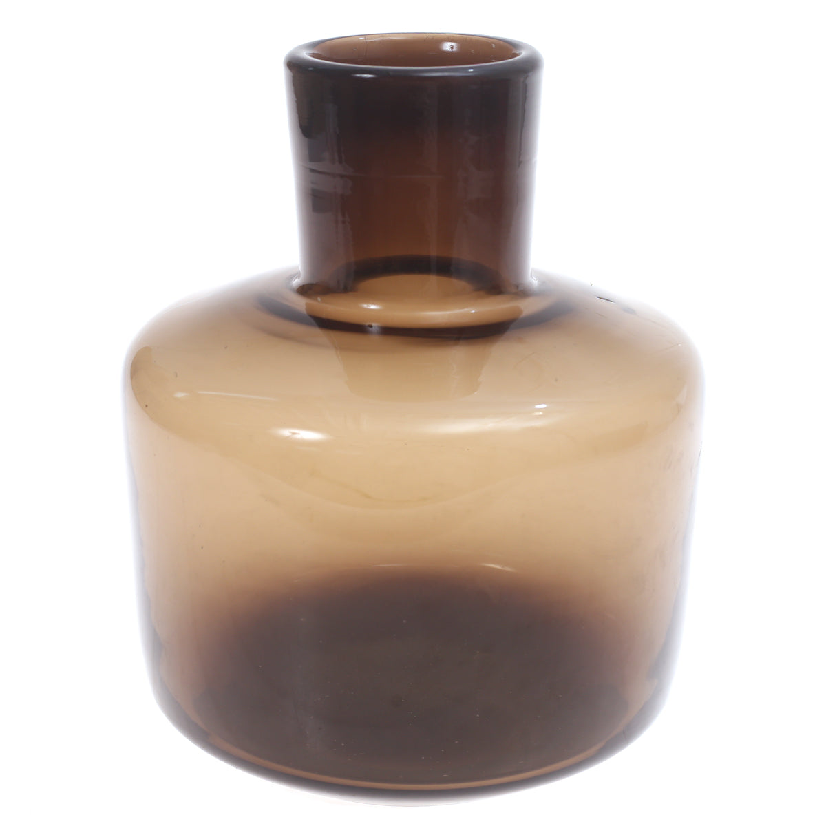 Glass Vase Brown 8X8X10Inch HY-050