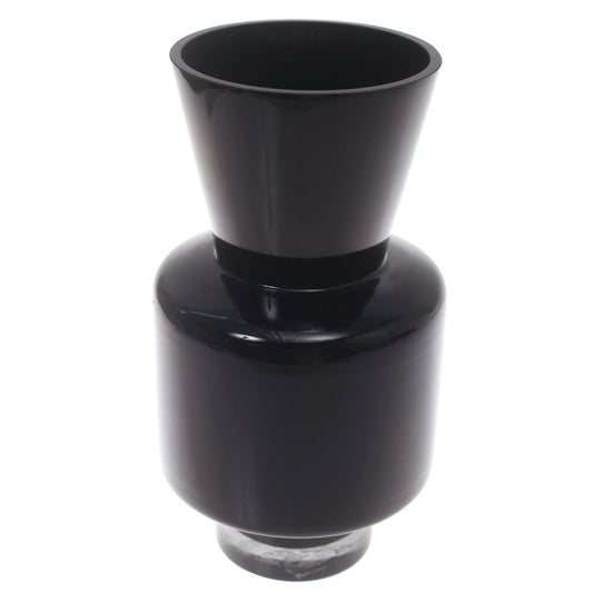 Glass Vase L Black 7.17 X 7.17 X 12.5 Inch HJM-017
