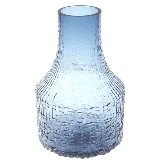 Glass Vase M Blue 6.67X6.67X10Inch HY-044