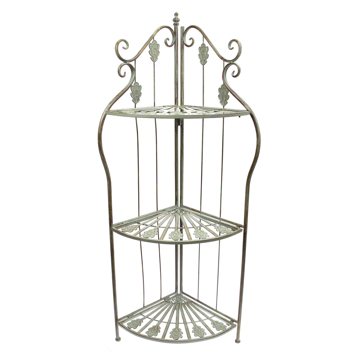 3 Step Corner Rack Antique 14 X 47 Inch Hx-07