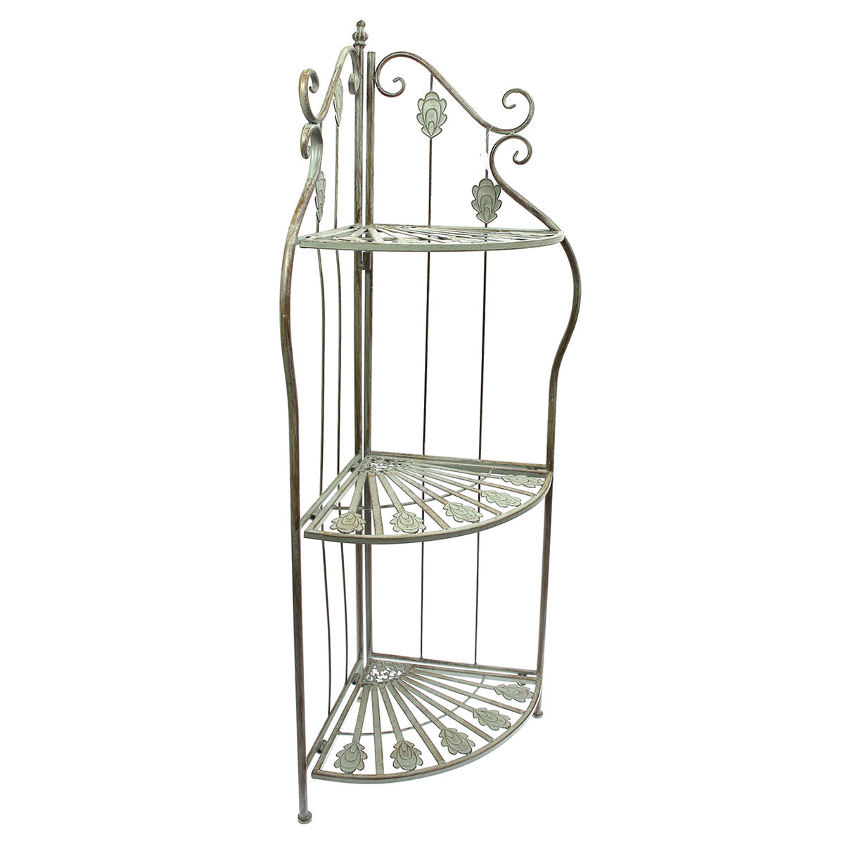 3 Step Corner Rack Antique 14 X 47 Inch Hx-07