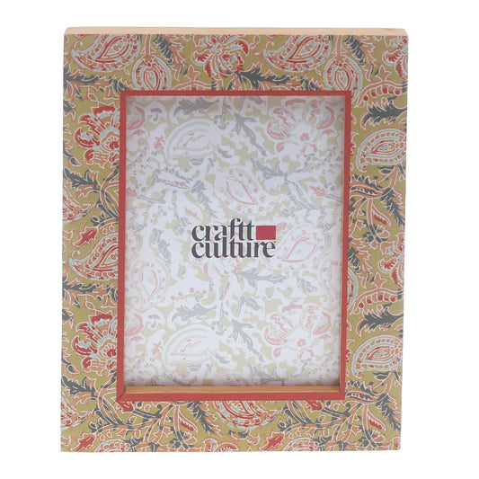 Printed Pattern Photo Frame Ð Light Green (5x7 inch) | Craft Culture