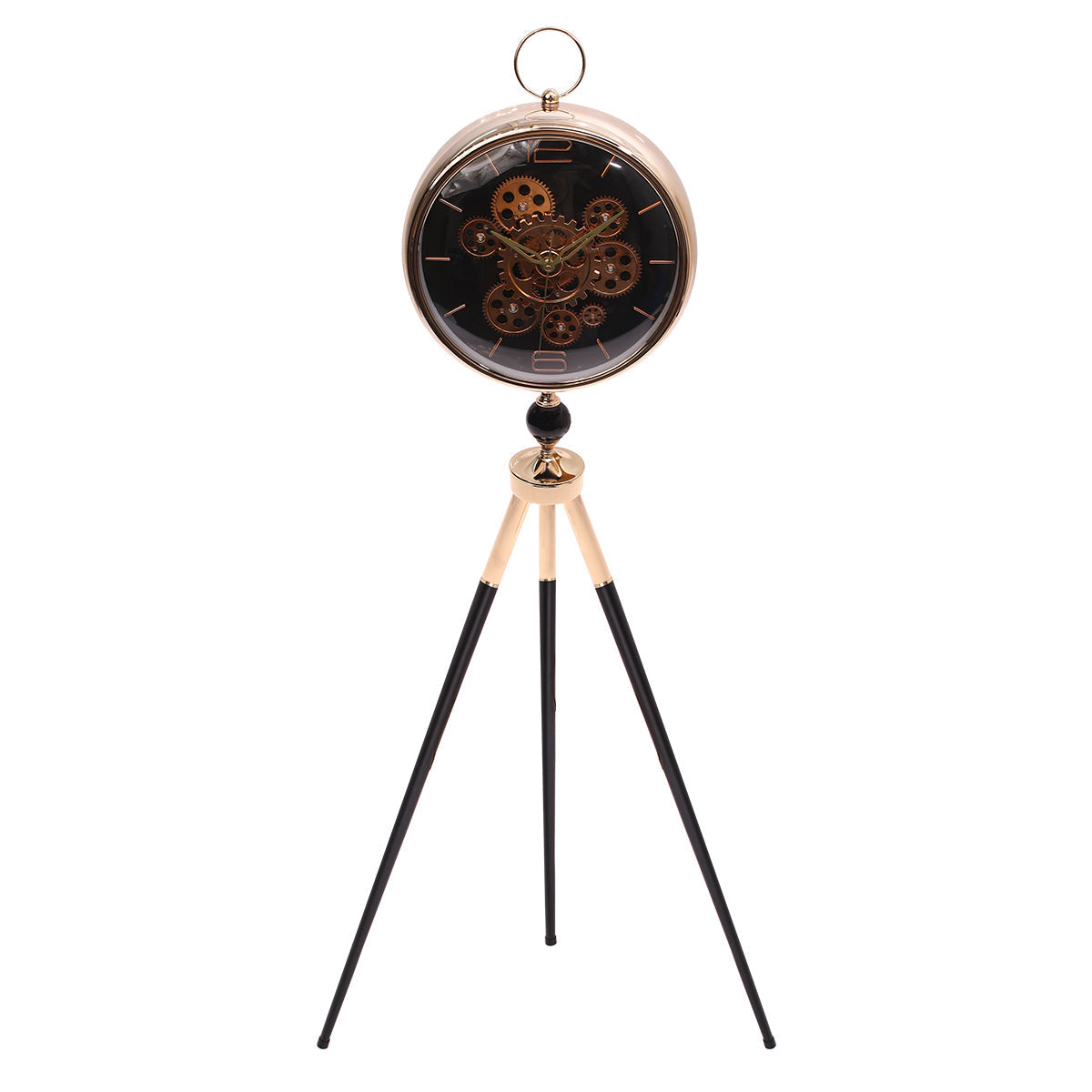 Pedestal Clock Art 200521 Ð Black | Modern Decorative Standing Clock for Home or Office