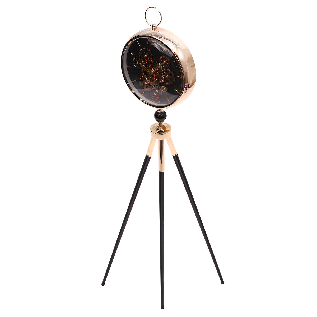 Pedestal Clock Art 200521 Ð Black | Modern Decorative Standing Clock for Home or Office