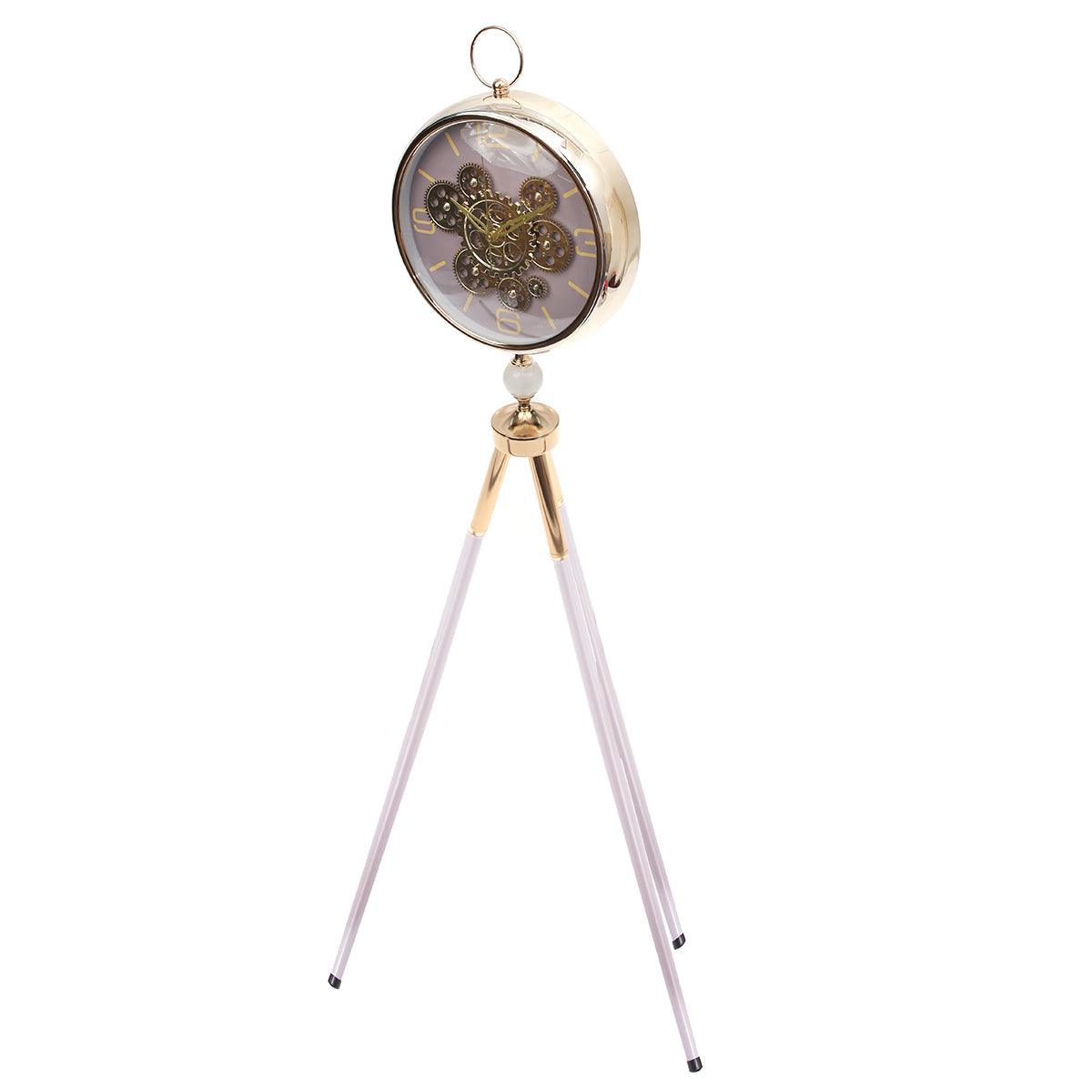 Pedestal Clock Art Ð Grey | Minimalist Modern Standing Clock for Home & Office