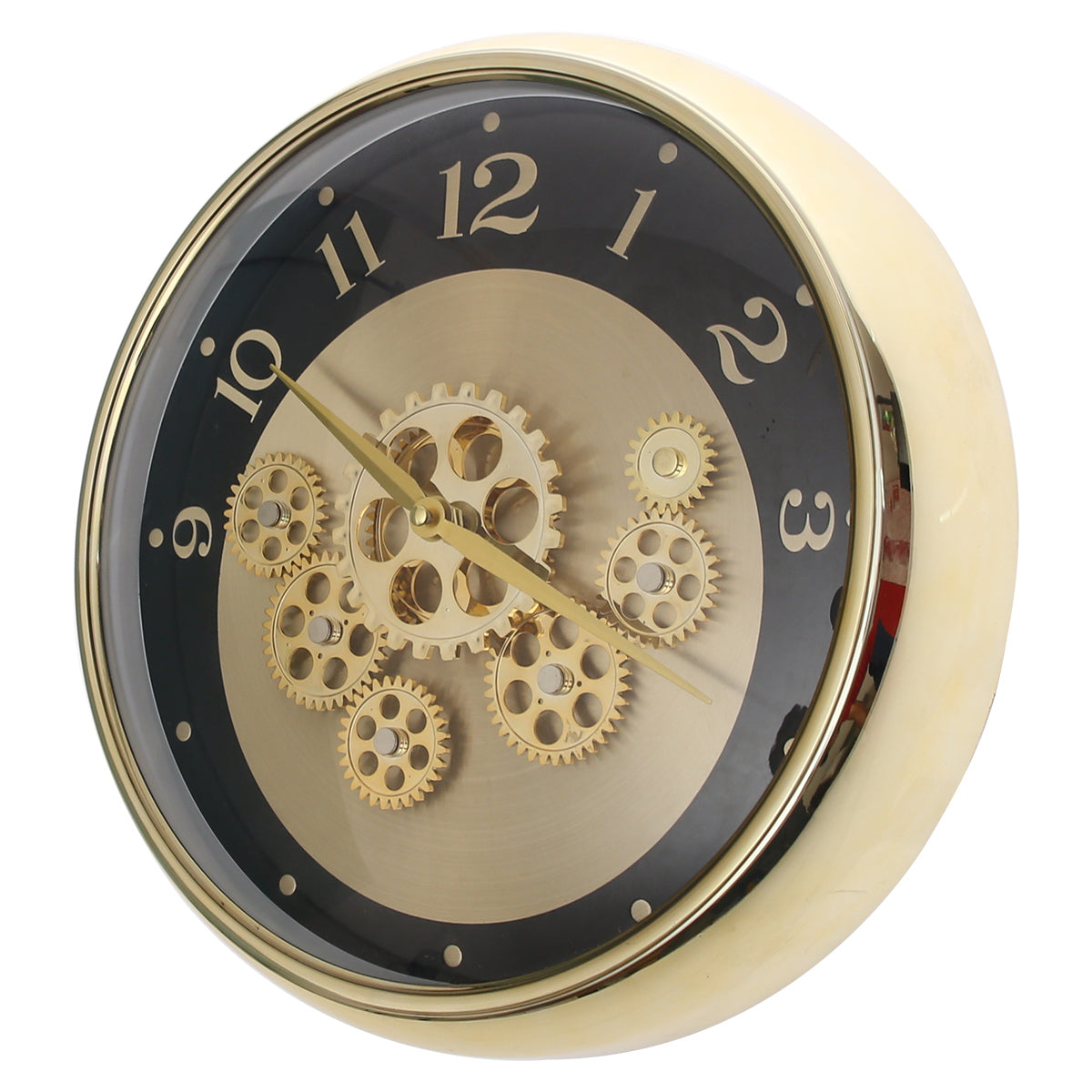 Luxury Gold & Black Gear Design Wall Clock Ð Modern Industrial Style (Model 2002)