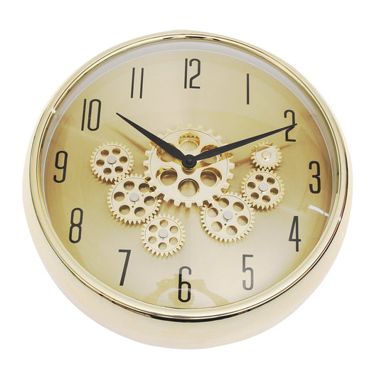 Wall Clock Ð Rose Gold with Exposed Gear Design (Model 2002)